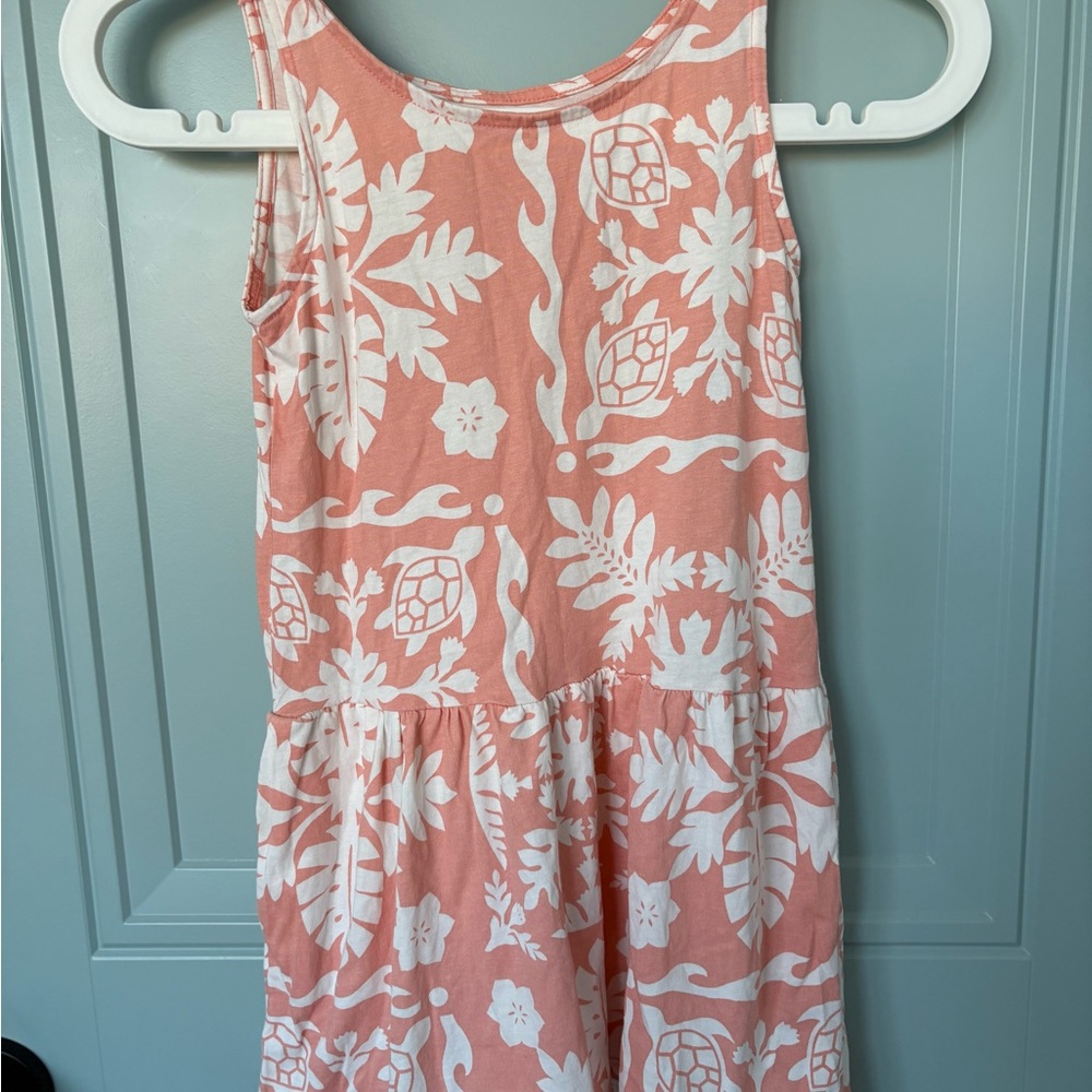 Tea Collection dress in coral and white - island inspired